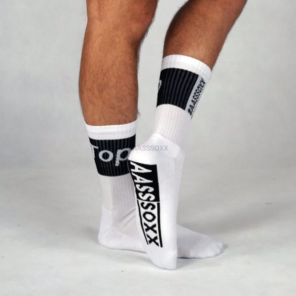 AASSSOXX - Socken I F*ckstar TOP I weiß-schwarz