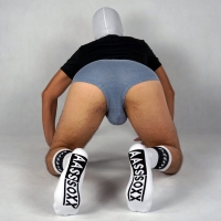 AASSSOXX - Socken I F*ckstar BOTTOM I weiß-schwarz