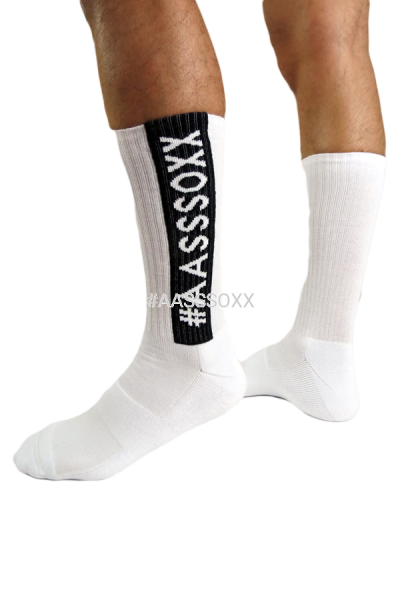 AASSSOXX - Crew Socken I Kinky Eastboy I weiß-schwarz
