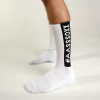 AASSSOXX - Crew Socken I Kinky Eastboy I weiß-schwarz