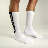 AASSSOXX - Crew Socken I Kinky Eastboy I weiß-schwarz