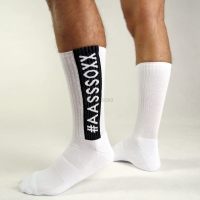 AASSSOXX - Crew Socken I Kinky Eastboy I weiß-schwarz