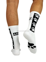 AASSSOXX - Socken I Socks Puppy Paw I weiß-schwarz