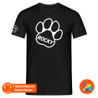 GEARFACT - T-Shirt - Custom - Puppy-Pfote & Name -...